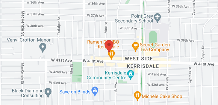 map of 1002 2288 W 40TH AVENUE